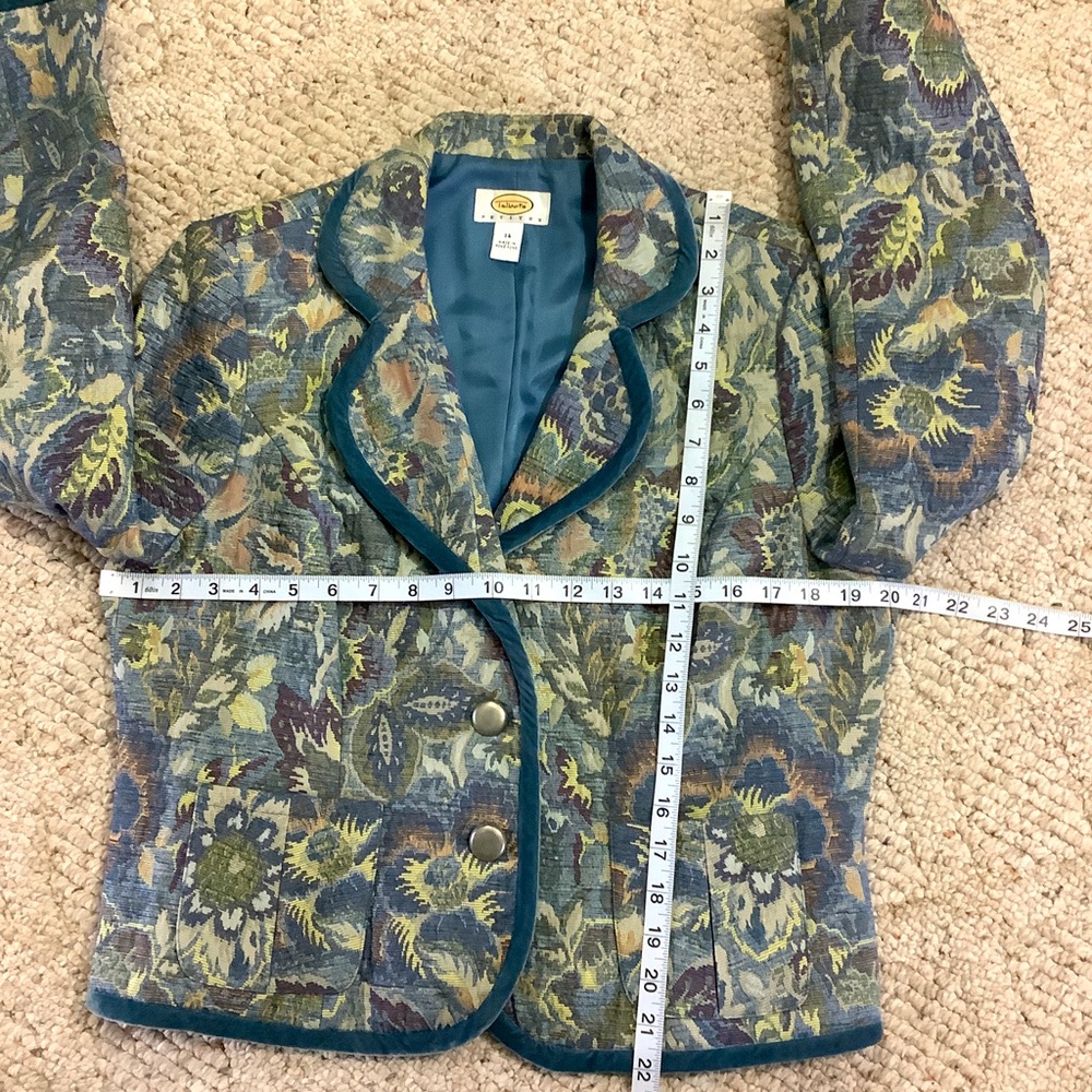 TALBOTS Floral Brocade Tapestry Blazer Jacket - Picture 7 of 10